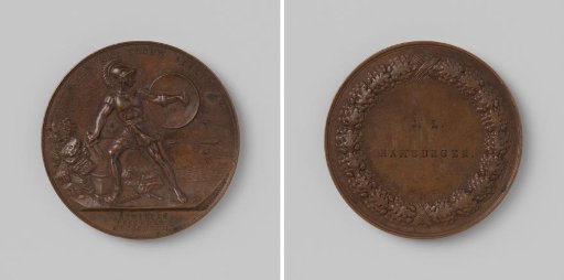Defense of the Citadel of Antwerp, Medal Awarded by the Committee of Gratitude in Amsterdam to J.L. Hamburger