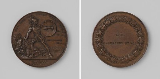 Defense of the Citadel of Antwerp, medal awarded by the Commission of Gratitude in Amsterdam to A.C. Burchaert de Vos