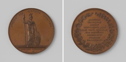 Two-hundredth anniversary of the University of Utrecht, medal struck by order of the curators