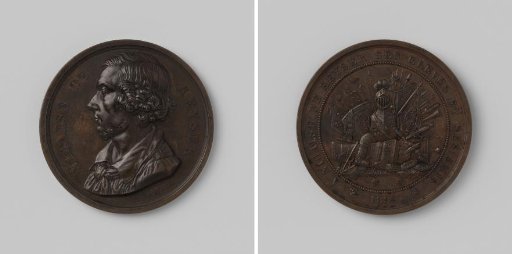 Nicaise de Keyser, medal struck by his pupils and friends