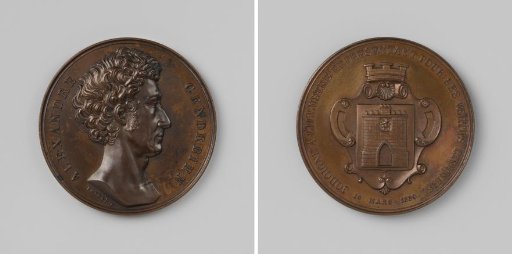 Alexandre Gendebien, Member of the Chamber of Representatives, Medal Struck by the Inhabitants of Geldenaken in Gratitude for His Rejection of the Decision to Divide Luxembourg and Limburg Between Belgium and the Netherlands