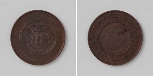 Erection of a statue for the painter Pieter Paul Rubens in Antwerp, medal struck by the city of Antwerp