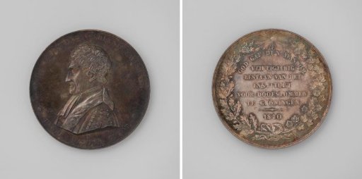 Medal in honor of the 50th anniversary of the Institute for the Deaf-Mute in Groningen, founded by Henri Daniel Guyot