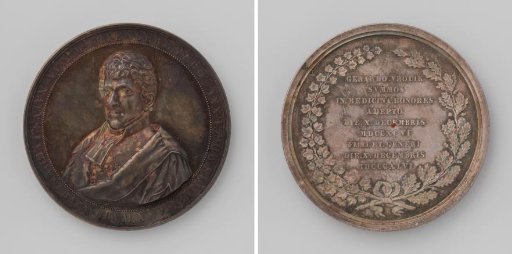 Gerardus Vrolik, fifty years professor of medicine at the Athenaeum Illustre in Amsterdam, medal struck at the request of his sons and sons-in-law