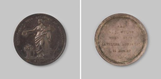 Society for Agriculture and Botany in Utrecht, medal awarded to H.J. Wilke for his gravillea longifolia
