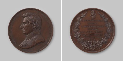 J.F. Vleminckx, Inspector-General of the Medical Service of the Belgian Army, medal presented by the officers of the medical service