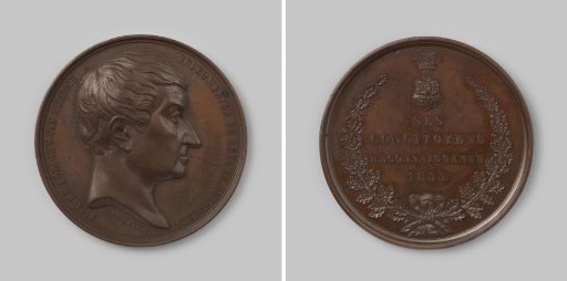 Baron J. de Pelichy-van Huerne, fourteen years mayor of Bruges, medal presented by his fellow citizens