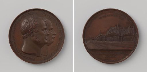 Opening of the Rhine Railway Cologne-Mainz, in honor of Frederick William IV, King of Prussia, and William, Regent of Prussia