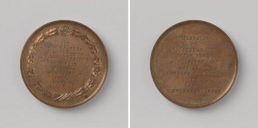 J.H. Docters van Leeuwen, fifty years titular chief engineer of Waterstaat, medal presented by dike wardens and high water board members of Alblasserwaard and Vijfheerenlanden