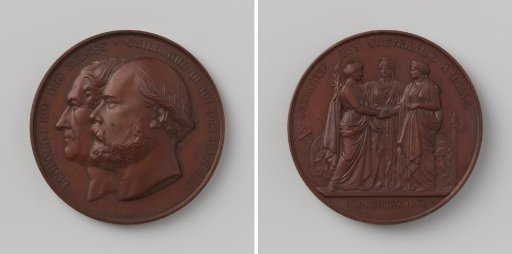 Meeting of Leopold I, King of the Belgians, and William III, King of the Netherlands, in Liège