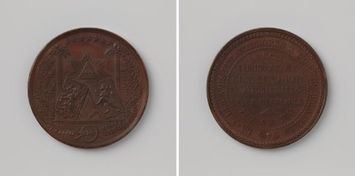 Lodge "L'Union Royale" in The Hague and all Dutch lodges, medal awarded by the lodge "Les Amis Philanthropes" in Brussels
