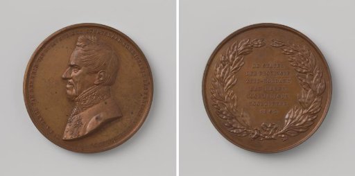 Johan Adriaan, Baron van der Heim van Duijvendijke, medal awarded by the States of South Holland to their former chairman
