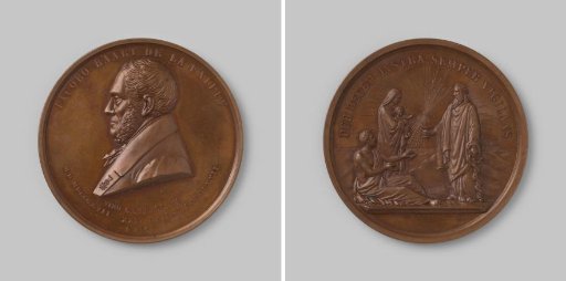 Jacobus Baart de la Faille, professor of medicine for fifty years in Groningen, medal presented by his friends