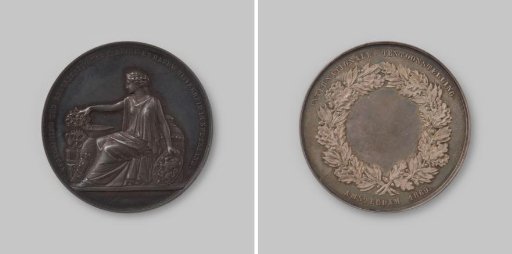 International exhibition of household and craftsman's workshop items in Amsterdam, medal awarded by the Society for the Promotion of Factory and Craft Industry