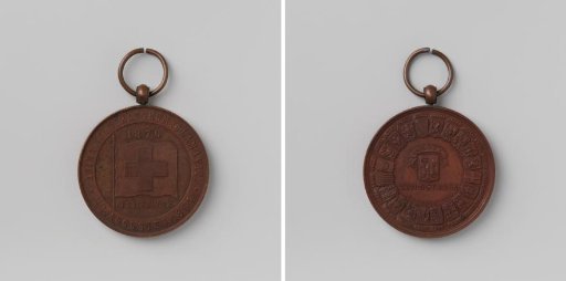 Red Cross, Medal Awarded to All Dutch Red Cross Members Who Served in France During the Franco-Prussian War