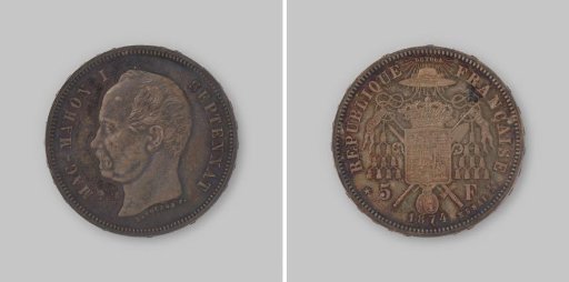 Five Francs of Marshal MacMahon, President of the French Republic