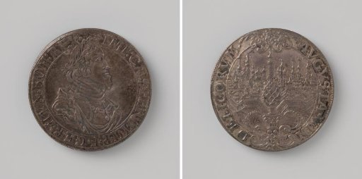 Screw thaler from the Imperial City of Augsburg in the name of Emperor Ferdinand III, 1639-1645