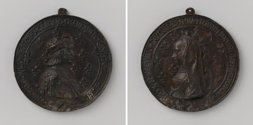 Louis XII of France and Anne of Brittany, medal struck in honor of their visit to the city of Lyon