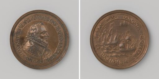 Capture of Two Algerian Ships by Captain Mooy Lambrechts, Medal in Honor of Prince Maurice