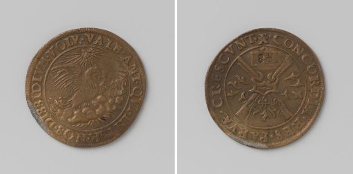 Confraternity of the Noble Bow of Middelburg, crossbowman's medal with no. 84