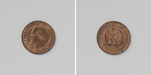 One Centime of Napoleon III Bonaparte, Emperor of the French
