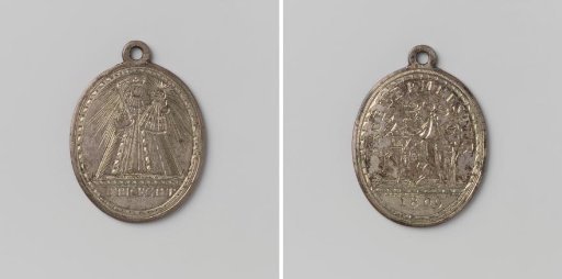 Our Lady of Kevelaer and St. Martin, medal with inscription 'brother master'