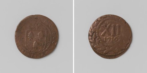 Church of St. Omer, communion medal with no. 12