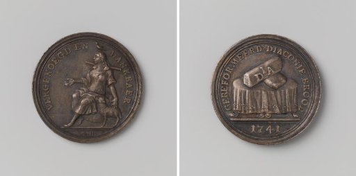 Reformed Deaconry of Amsterdam, token in the form of a poor relief token presented to newly appointed deacons and deaconesses