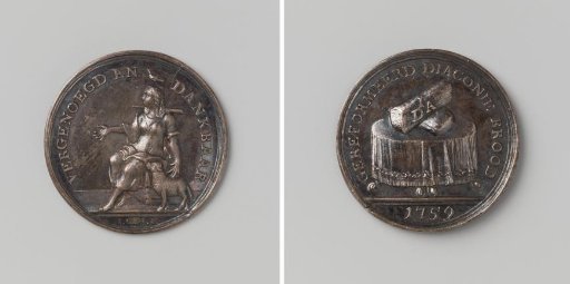 Reformed Diaconate of Amsterdam, medal in the form of a poor relief medal, presented to newly appointed deacons and deaconesses