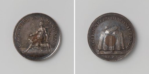 Reformed Diaconate of Amsterdam, medal in the form of a poor relief medal entitling needy church members to bread upon distribution