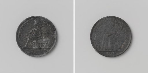 Reformed Deaconry of Amsterdam, token entitling needy church members to receive bread during distribution