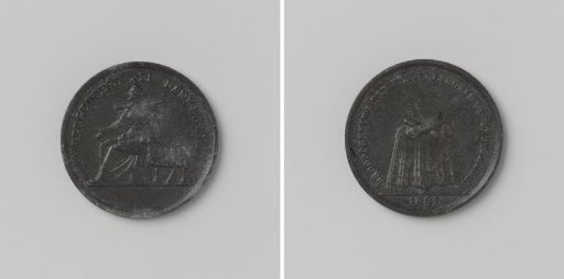 Reformed Deaconry of Amsterdam, token entitling needy church members to receive bread during distribution