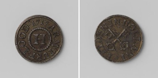City of Leiden, Poor Relief Token Entitling the Recipient to Coal