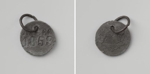 City of Utrecht, lead plate with letter AA and no. 466