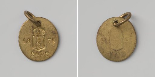 City of Amsterdam, lead plate with no. 2472
