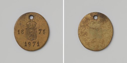 City of Amsterdam, lead plate with no. 1971