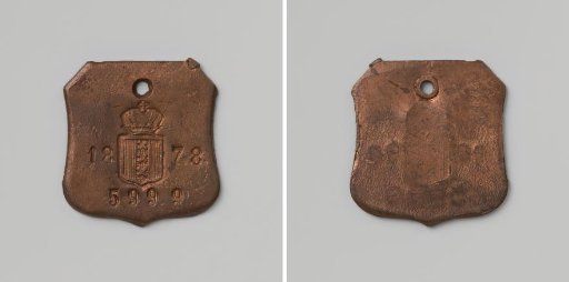 City of Amsterdam, lead plate no. 5999