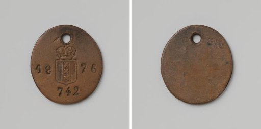 City of Amsterdam, lead plate with no. 742