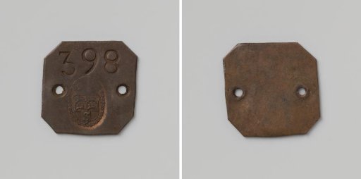 City of Rotterdam, lead plate no. 398