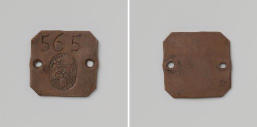 City of Rotterdam, lead plate no. 565