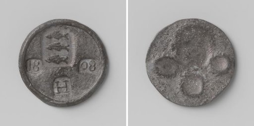 Lead medal of Enkhuizen, with letter H