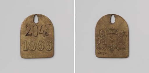 City of The Hague, lead plate no. 2043