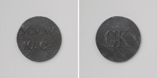 House token struck at the order of the Society of Benevolence, worth ten cents, for the benefit of the Ordinary Colonies