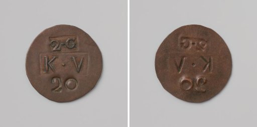 Second Establishment of the Veenhuizen Colony, House Token of Twenty Cents, Struck by Order of the Maatschappij van Weldadigheid
