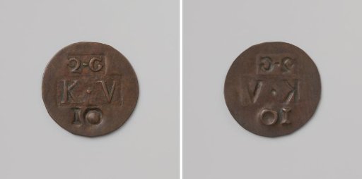 Second Establishment of the Veenhuizen Colony, House Token Struck by Order of the Maatschappij van Weldadigheid Worth Ten Cents