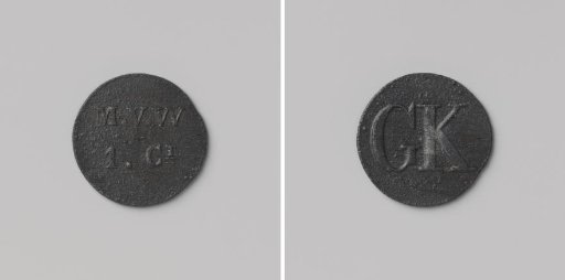 House token struck by order of the Society of Benevolence, valued at 1 cent, for the benefit of the Ordinary Colonies