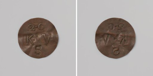 Second Establishment of the Veenhuizen Colony, House Token Struck by Order of the Maatschappij van Weldadigheid Worth Five Cents