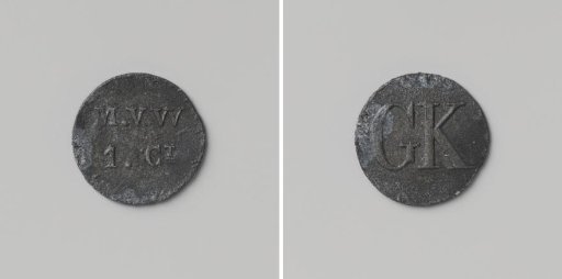 House token struck by order of the Society of Benevolence, valued at 1 cent, for the benefit of the Ordinary Colonies