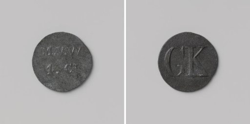 House token struck by order of the Society of Benevolence, valued at 1 cent, for the benefit of the Ordinary Colonies