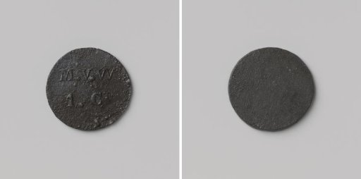 Huismunt geslagen op last van de Maatschappij van Weldadigheid ter waarde van 1 cent, ten behoeve van de Gewone Koloniën